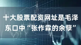 十大股票配资网址是毛泽东口中“张作霖的余孽”